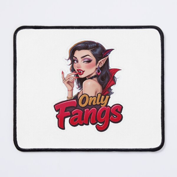 Item preview, OnlyFangs – Saucy Vampire Wink Parody Sticker designed and sold by Gscode.