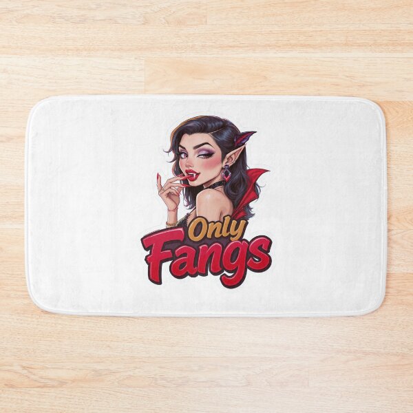Item preview, OnlyFangs – Saucy Vampire Wink Parody Sticker designed and sold by Gscode.