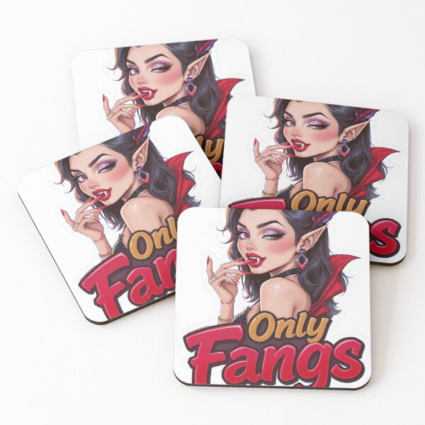 Item preview, OnlyFangs – Saucy Vampire Wink Parody Sticker designed and sold by Gscode.