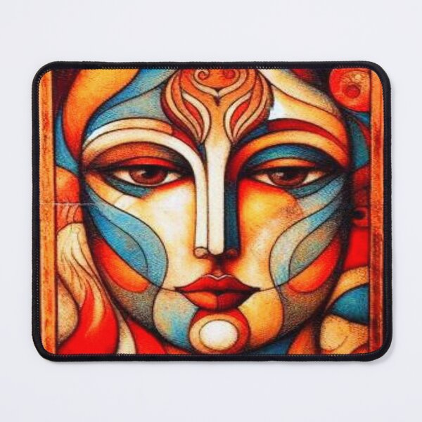 Item preview, Stained Glass Soul: Contemplative Abstract Face designed and sold by daweave77.