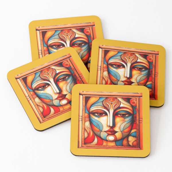 Item preview, Stained Glass Soul: Contemplative Abstract Face designed and sold by daweave77.