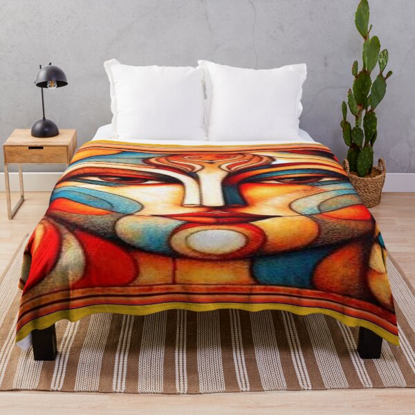 Item preview, Stained Glass Soul: Contemplative Abstract Face designed and sold by daweave77.
