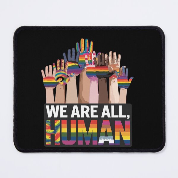 Item preview, Rainbow LGBT LGBTQ Transgender Gay Pride We Are All Human designed and sold by EllinoKlemo.