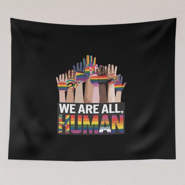 Item preview, Rainbow LGBT LGBTQ Transgender Gay Pride We Are All Human  designed and sold by EllinoKlemo.