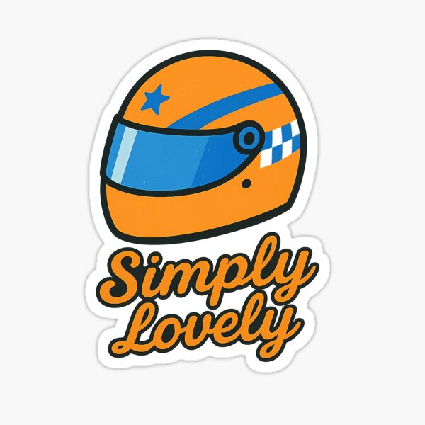 simply lovely helmet Sticker