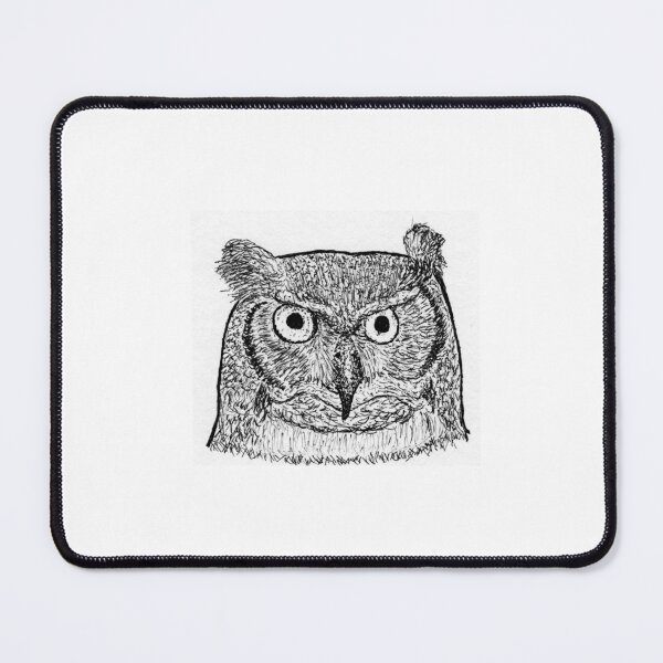 Item preview, Fierce Great Horned Owl | Ink Line Art Portrait designed and sold by wbhny.