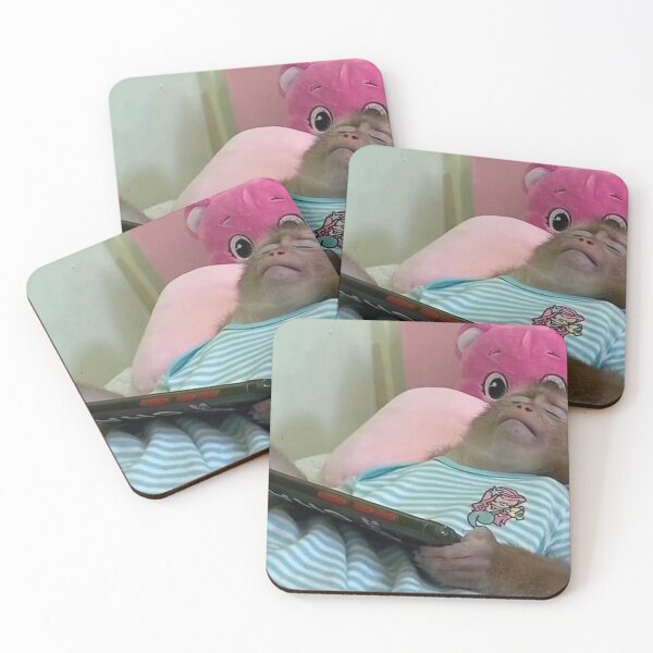 Item preview, lazy monkey playing on phone designed and sold by monkey zone.