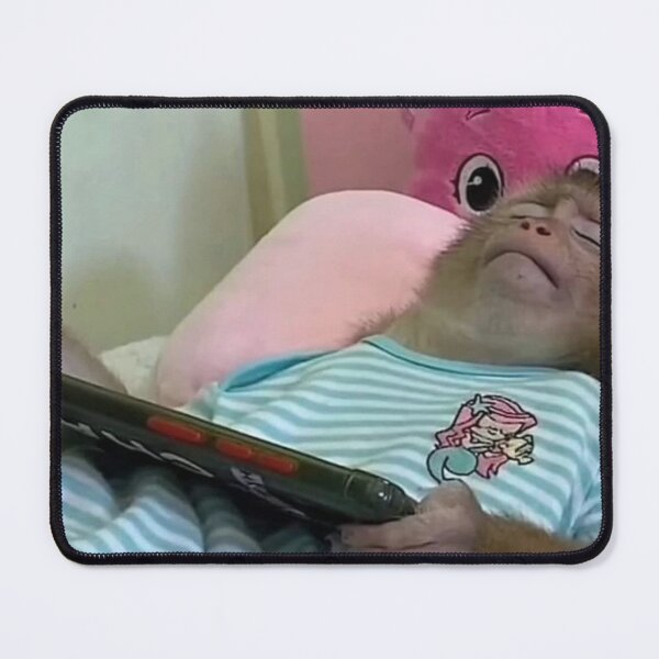 Item preview, lazy monkey playing on phone designed and sold by monkey zone.