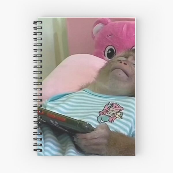 Item preview, lazy monkey playing on phone designed and sold by monkey zone.