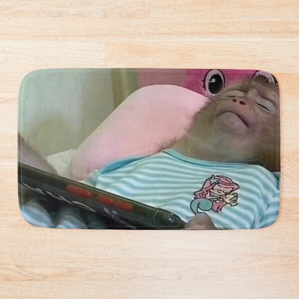 Item preview, lazy monkey playing on phone designed and sold by monkey zone.