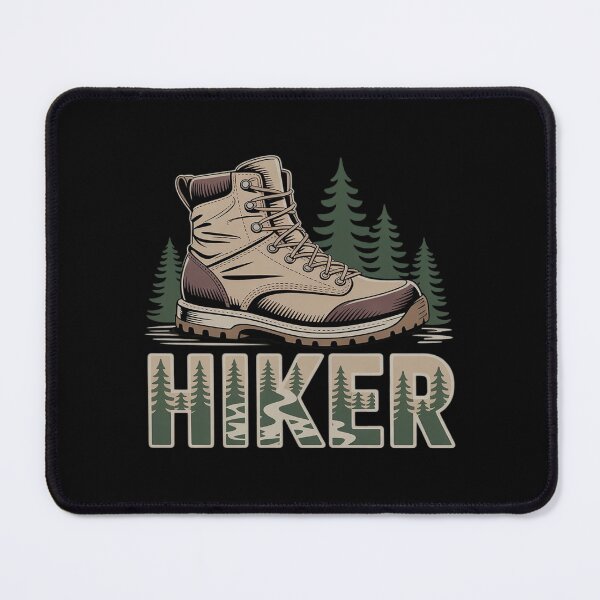 Item preview, Hiker Boot with Topo Line Design Scenic Trail Explorer Gra designed and sold by FndPardaL.