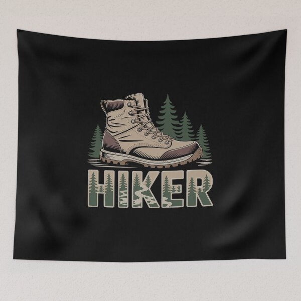 Item preview, Hiker Boot with Topo Line Design Scenic Trail Explorer Gra designed and sold by FndPardaL.