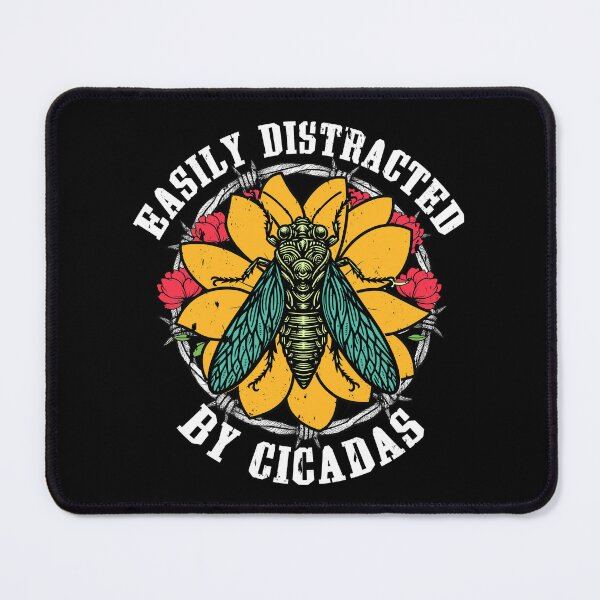 Item preview, Easily Distracted by Cicadas Funny Insect Nature designed and sold by Dmetalx Art Apparel.