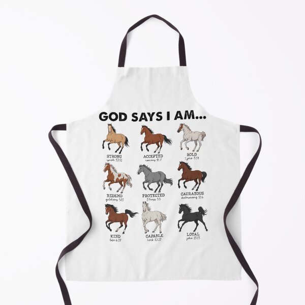 Item preview, Horses God Says I Am Cute Christian Bible Verses designed and sold by KarimSoCute.