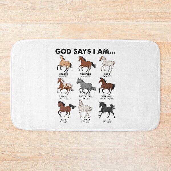 Item preview, Horses God Says I Am Cute Christian Bible Verses designed and sold by KarimSoCute.