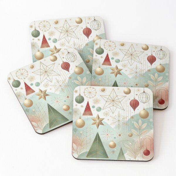 Item preview, Minimalist Christmas Ornaments Art designed and sold by Dream Bloom Gallery.