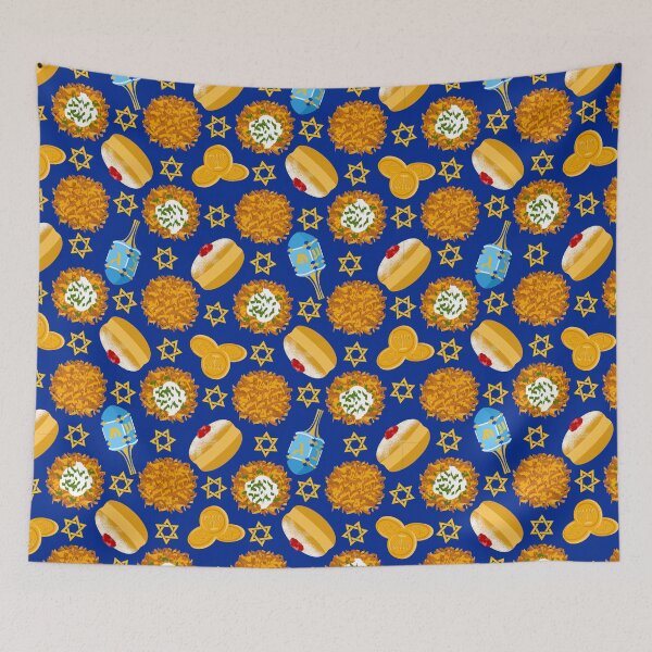 Item preview, Hanukkah Treats - Royal Blue designed and sold by marieofroumania.