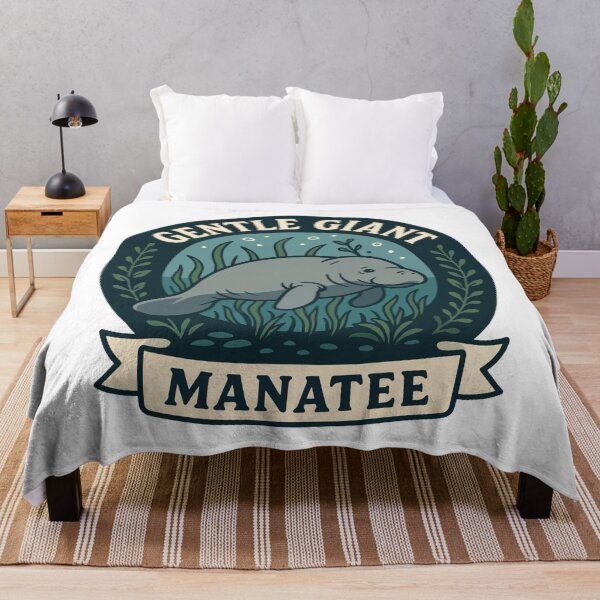 Item preview, Gentle Giant Manatee Vintage Ocean Artwork designed and sold by WildlifeInc.