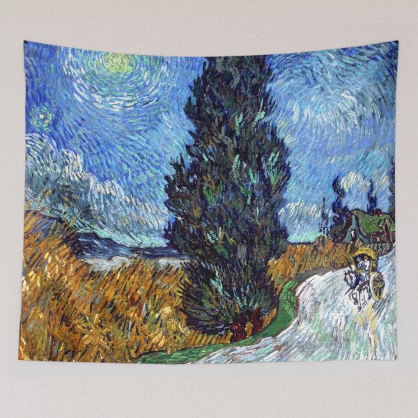 Item preview, HD Road with Cypress and Star, by Vincent van Gogh HIGH DEFINITION designed and sold by MINDTHECHERRY.