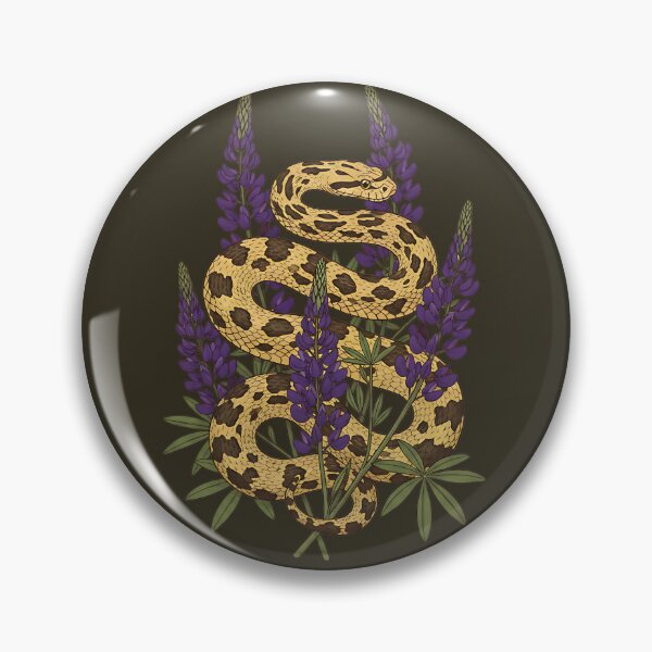 Item preview, Bullsnake Among Meadow Lupines Botanical Design designed and sold by BirdsnStuff.