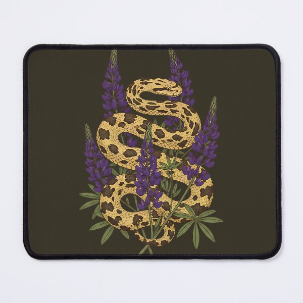 Item preview, Bullsnake Among Meadow Lupines Botanical Design designed and sold by BirdsnStuff.