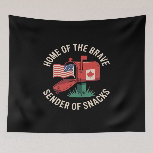 Item preview, Home of the Brave Sender of Snacks Maple Leaf Mailbox designed and sold by NetoGalaxy.