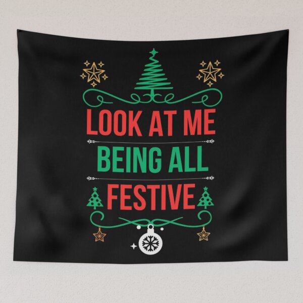 Item preview, me christmas all vintage retro classic look at shit being funny and festive designed and sold by MelissaroBoxley.