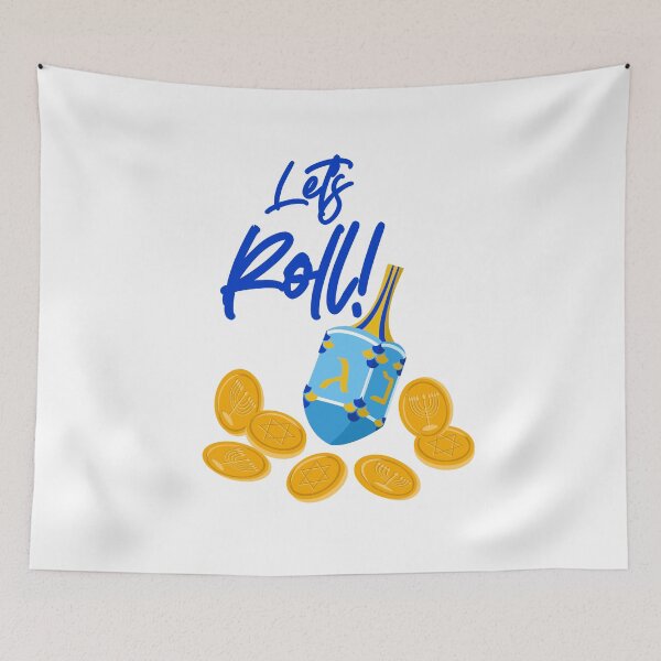 Item preview, Let's Roll - Hanukkah Dreidel & Gelt designed and sold by marieofroumania.