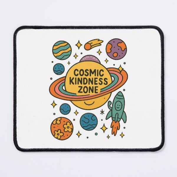 Item preview, Cosmic Kindness Zone – Cute Outer Space Positivity Illustration designed and sold by inkoutninja.