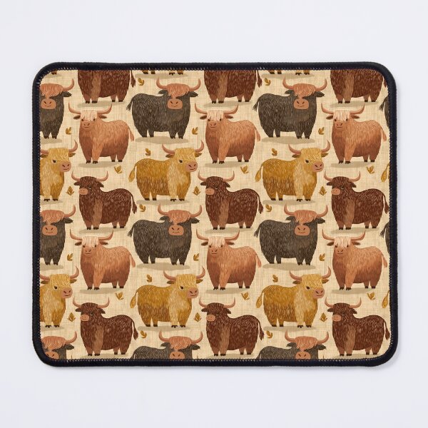 Item preview, Brown Cows and Gold field pattern designed and sold by LittleShopOrion.