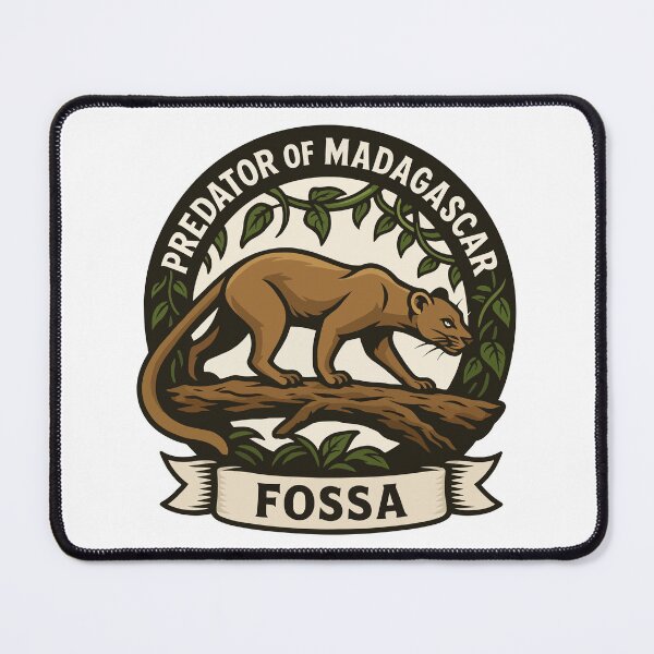 Item preview, Fossa – Predator of Madagascar Emblem designed and sold by WildlifeInc.