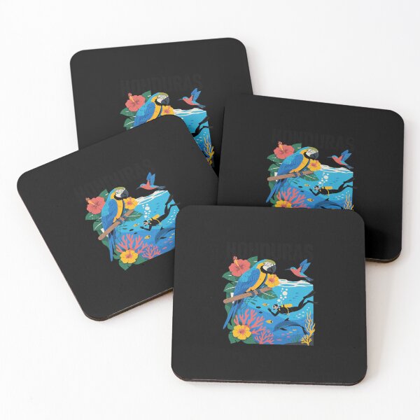 Item preview, Honduras Map Nature Parrot Scuba Diving designed and sold by LittleDame.