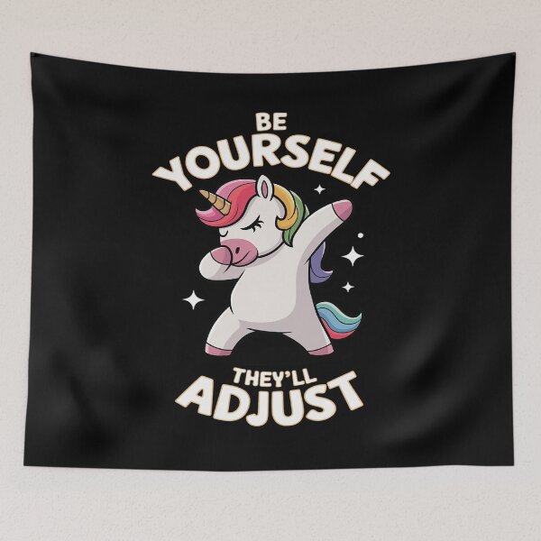 Item preview, Womens Dabbing LGBTQ Unicorn Pride Be Yourself They'll Adjust Girls  designed and sold by KonstanKoraner.
