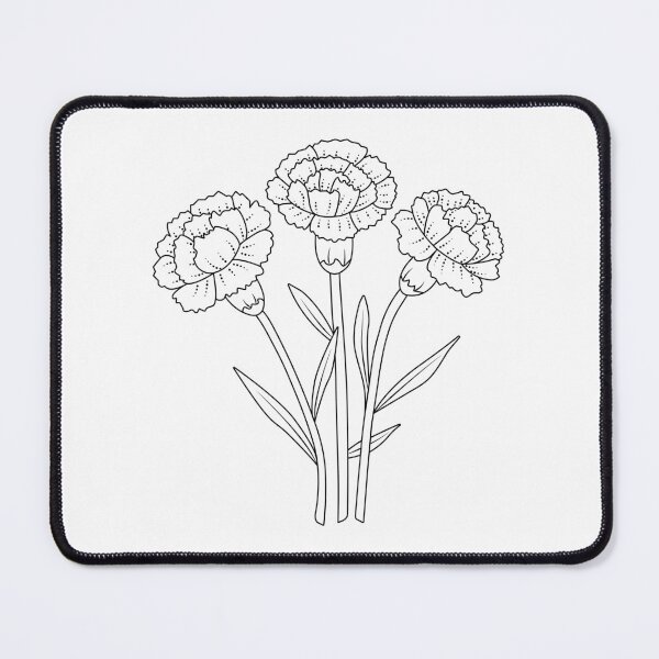 Item preview, Three black line carnations designed and sold by OM-lova.