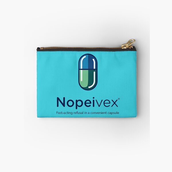 Item preview, Nopeivex Capsule Logo With Capsule Icon And Slogan, Fast-Acting Refusal In A Convenient Capsule designed and sold by Rue Market.