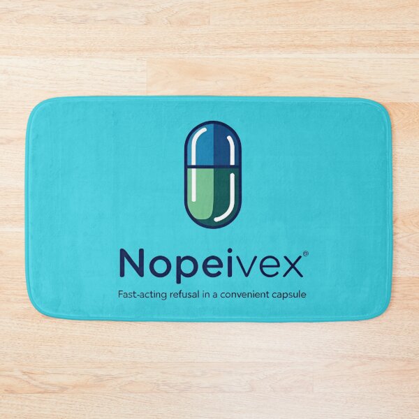 Item preview, Nopeivex Capsule Logo With Capsule Icon And Slogan, Fast-Acting Refusal In A Convenient Capsule designed and sold by Rue Market.
