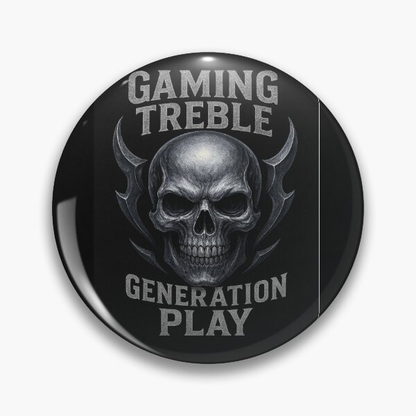 Item preview, Silver skull with horns and clan text. designed and sold by GamingTreble.