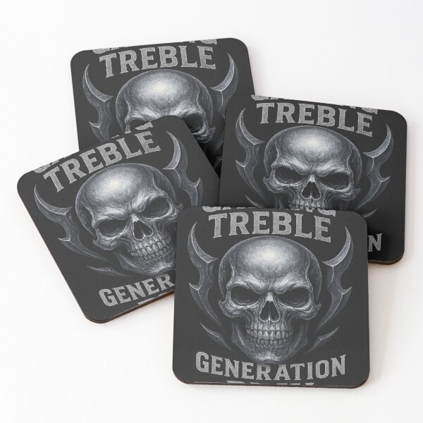Item preview, Silver skull with horns and clan text. designed and sold by GamingTreble.