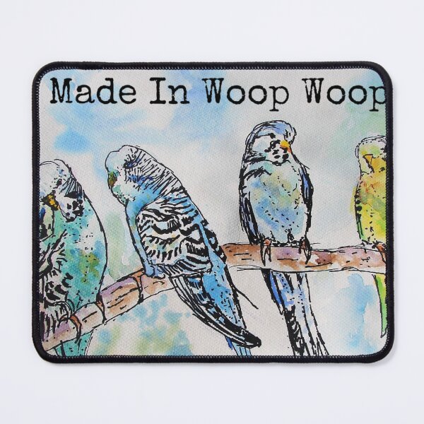 Item preview, Budgie Budgerigars Watercolour Painting Made In Woop Woop Funny designed and sold by Sarah  Rajkotwala.
