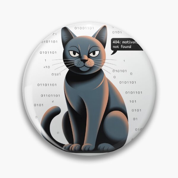 Item preview, 404 Motivation Not Found Cat - Funny Programmer Humor Coder Gift designed and sold by ZyricZyric.