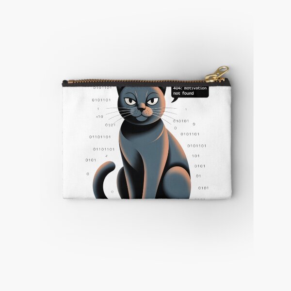 Item preview, 404 Motivation Not Found Cat - Funny Programmer Humor Coder Gift designed and sold by ZyricZyric.