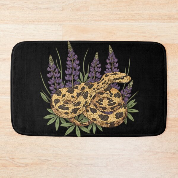Item preview, Bullsnake Resting Among Purple Lupines designed and sold by BirdsnStuff.