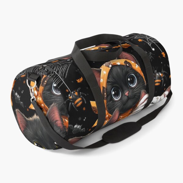Item preview, Black Cats in Halloween Costumes – Adorable Mummy Kittens with Pumpkins and Spooky Background designed and sold by Grafititee.