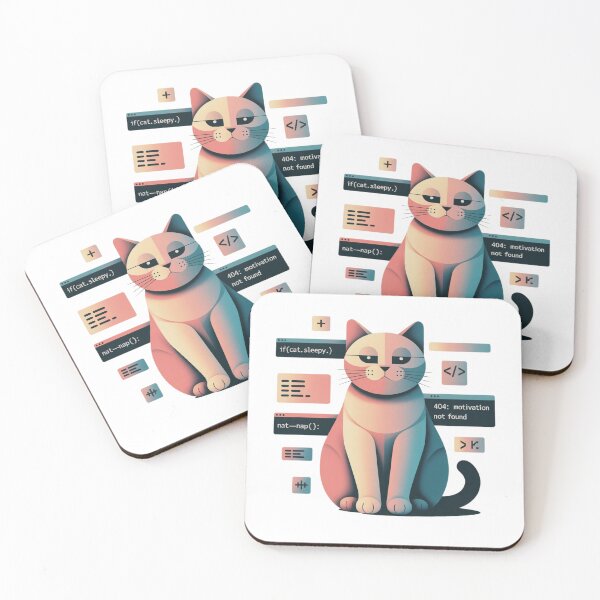 Item preview, Motivation Not Found – Funny Cat Programmer Coding Humor design designed and sold by ZyricZyric.