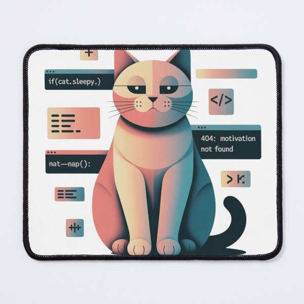 Item preview, Motivation Not Found – Funny Cat Programmer Coding Humor design designed and sold by ZyricZyric.