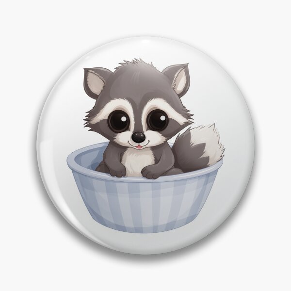 Item preview, Cute Raccoon In A Bowl designed and sold by New-School-Wave.
