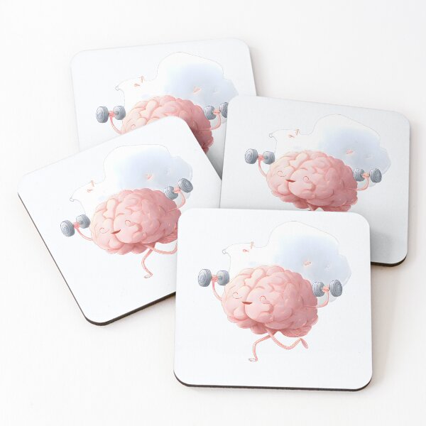Item preview, Strong Mind Cute Brain Lifting Weights! – Kawaii Workout Fitness Motivational Design designed and sold by PureBrain.