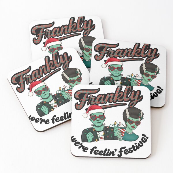 Item preview, Frankly Festive Frankenstein Holiday Couple – Redbubble Listing designed and sold by MoeJoedesign .