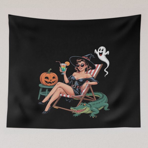 Item preview, Hot Ghoul Summer Spooky Boo Beach Halloween Summerween designed and sold by ticlitule.