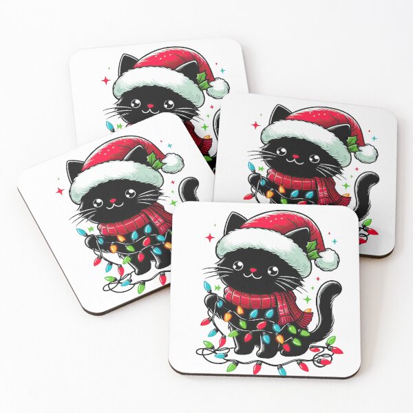 Item preview, Black Cat Christmas designed and sold by doodIllustrate.
